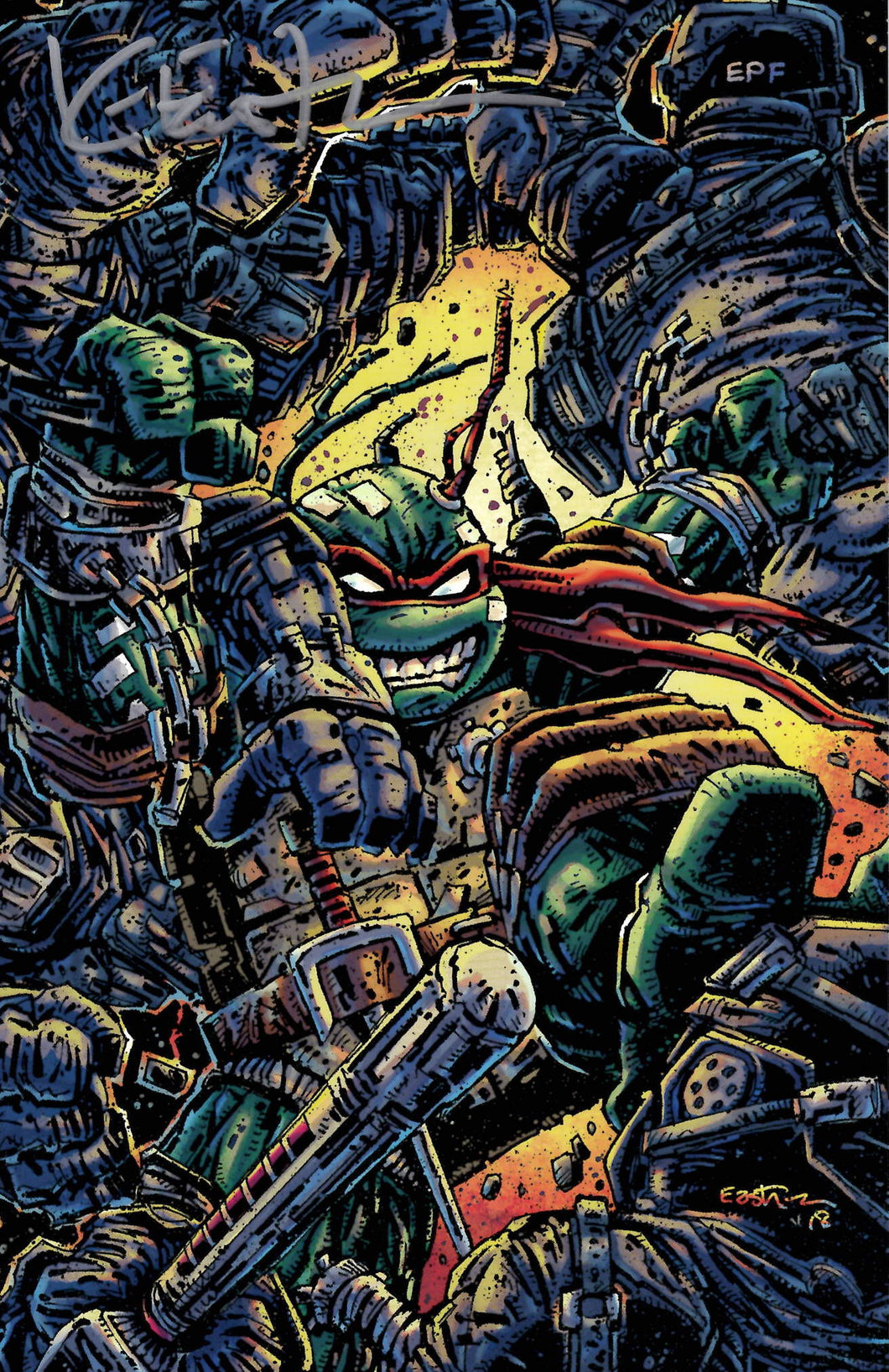 TMNT MACROSERIES #4 – EASTMAN STUDIOS EXCLUSIVE GLOSS FINISHED VARIANT – JUST 500 PRINTED SIGNED BY KEVIN